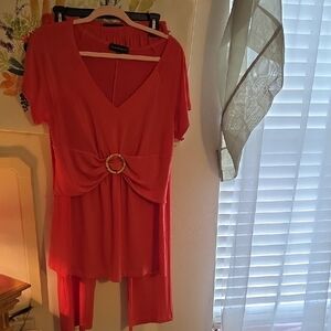 Elegant Coral Pantsuit